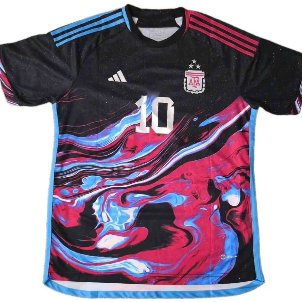 Adidas Argentina World Cup Messi #10 Jersey Size XL 2023 Commemorative Galaxy